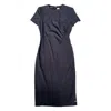 Calvin Klein Crew-neck Midi Dress In Blue