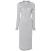 Calvin Klein Midi Wool Dress In Grey