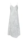 Calvin Klein Dresses Viscose Marble Print Slip Dress In Grigio