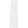 Calvin Klein Robe Midi En Lyocell Et Lin In White