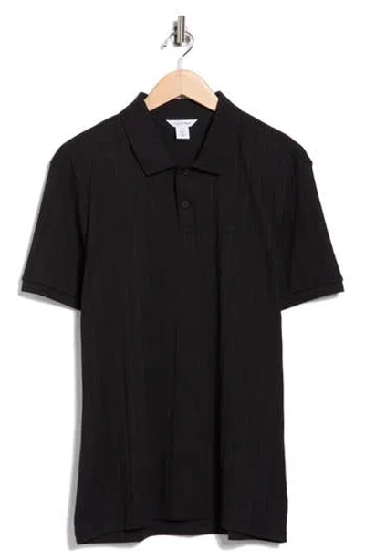 Calvin Klein Drop Needle Polo In Black