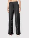Calvin Klein Duchess Satin Trousers In Nero