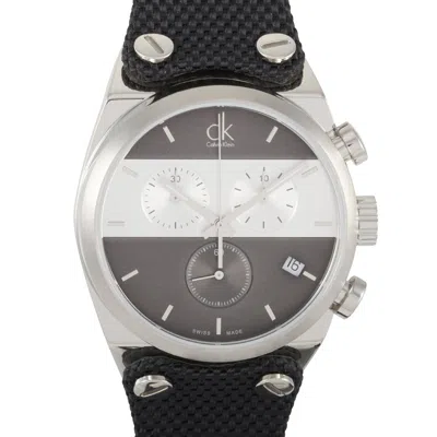 Calvin Klein Eager Chronograph Stainless Steel Watch K4b381b3 In Metallic