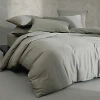 Calvin Klein Earth Collection Cotton Sateen 3 Piece Duvet Cover Set, Queen In Dusty Olive