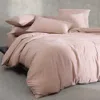 Calvin Klein Earth Collection Cotton Sateen 3 Piece Duvet Cover Set, Queen In Light Pink