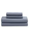 Calvin Klein Earth Collection Cotton Sateen 4 Piece Sheet Set, King In Blue