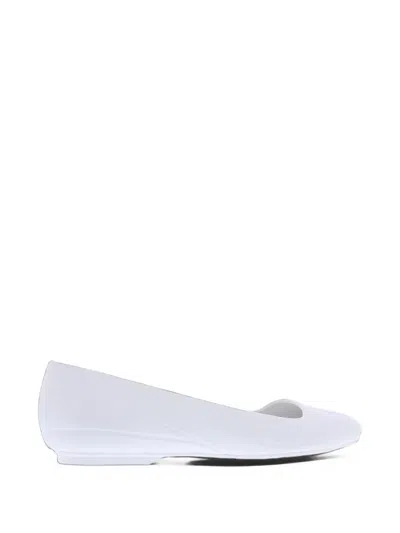 Calvin Klein Eboni 2 Leather Ballet Flats In White