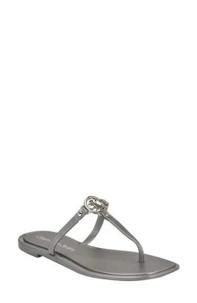 Calvin Klein Edhen Flip Flop In Gray
