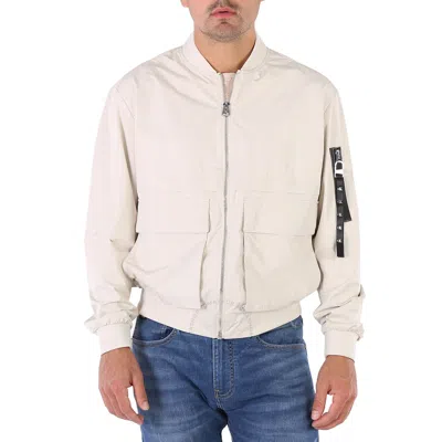 Calvin Klein Eggshell Water Repellent Proof Bomber Jacket In White