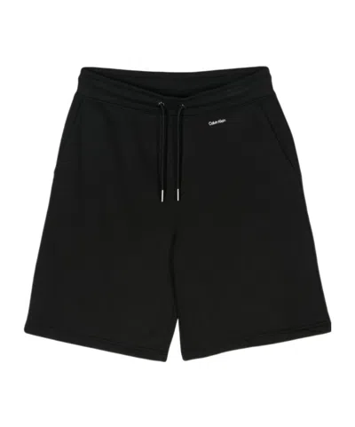 Calvin Klein Logo-print Track Shorts In Black