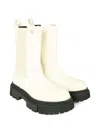 Calvin Klein Elastic-panel Chunky-sole Boots In White