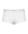 Calvin Klein Womens White Modern Branded-waistband Stretch-cotton Briefs In White