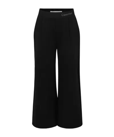 Calvin Klein Elastic Waist Casual Pants In Black
