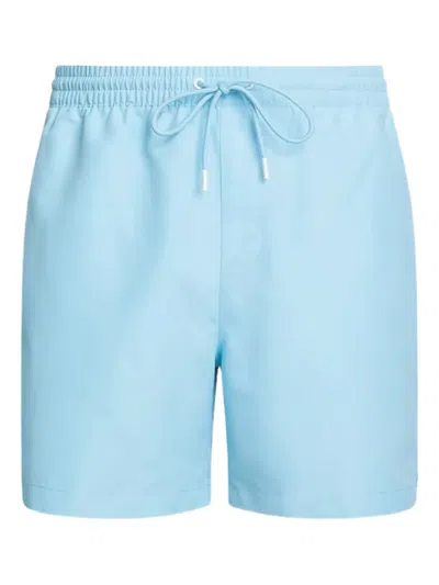 Calvin Klein Elastic-waist Swim Shorts In Blue