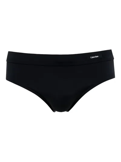 Calvin Klein Elasticated-waist Swim Briefs In Black