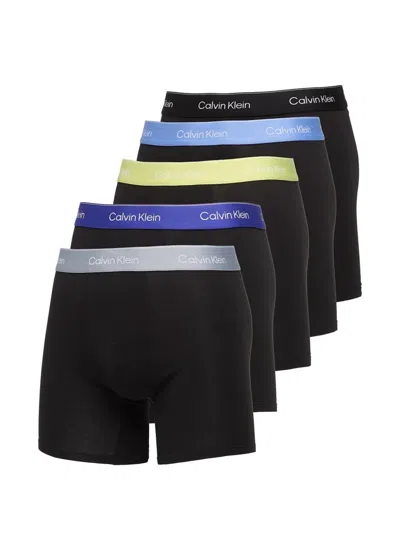 Calvin Klein Elasticated-waistband Boxers (set Of Five) In Black