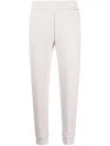 Calvin Klein Elasticated-waistband Cotton-blend Track Pants In Neutrals