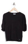 Calvin Klein Elbow-length Sleeve Sweater In Black