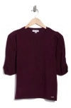 Calvin Klein Elbow-length Sleeve Sweater In Burgundy