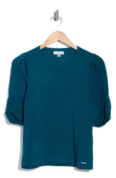 Calvin Klein Elbow-length Sleeve Sweater In Green