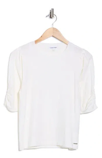 Calvin Klein Elbow-length Sleeve Sweater In White