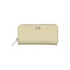 Calvin Klein Elegant Beige Zip Wallet With Rfid Blocking