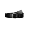 Calvin Klein Elegant Black Leather Belt With Metal Buckle