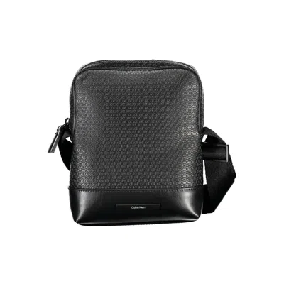 Calvin Klein Elegant Black Shoulder Bag With Contrasting Accents