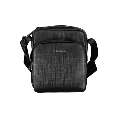 Calvin Klein Elegant Black Shoulder Bag With Contrasting Details