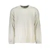 Calvin Klein Elegant Crew Neck Sweater With Brushed Logo In White