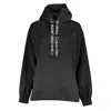 Calvin Klein Elegant Long Sleeve Fleece Hooded Sweatshirt In Black