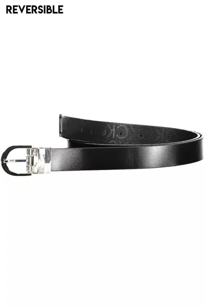 Calvin Klein Elegant Reversible Black Belt With Metal Buckle