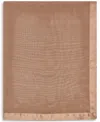 Calvin Klein Elegant Satin-trim Chiffon Evening Wrap In Brown
