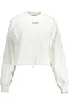 Calvin Klein Elegant White Cotton Sweatshirt With Chic Details