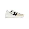 Calvin Klein Elegant White Lace-up Sneakers With Contrast Detail