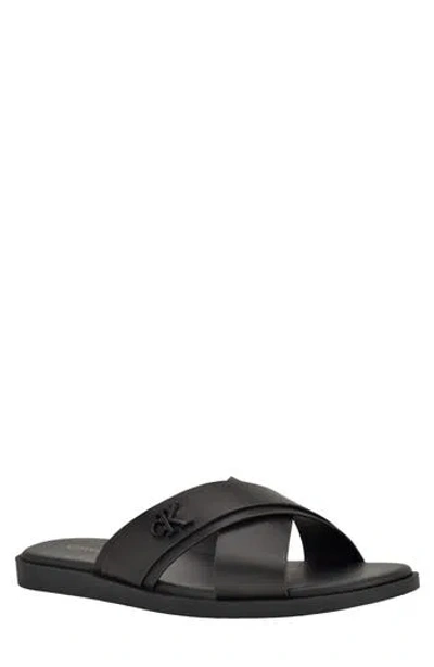 Calvin Klein Elern Slide Sandal In Black