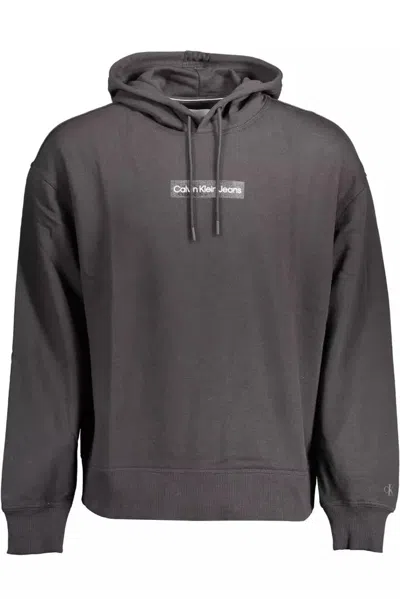 CALVIN KLEIN ELEVATED BLACK COTTON HOODED SWEATSHIRT