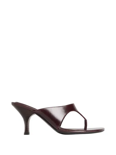 Calvin Klein Elisa Open-toe Sandals In Burgundy