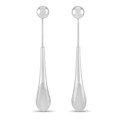 Calvin Klein Ellipse Stainless Steel White Synthetic Stone Earrings In Multi
