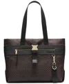 Calvin Klein Elora Medium Tote Bag In Brown Khaki,black