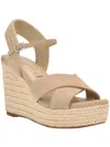 Calvin Klein Elory Womens Suede Slingback Espadrilles In Brown