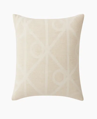 Calvin Klein Emblem Graphic Decorative Pillow, 20" X 20" In Brown