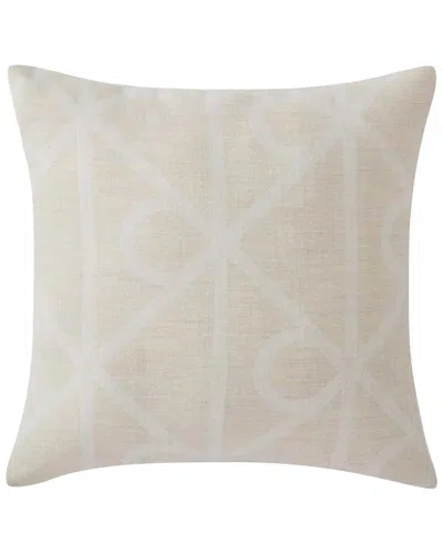 Calvin Klein Emblem Jacquard Decorative Pillow In Neutral