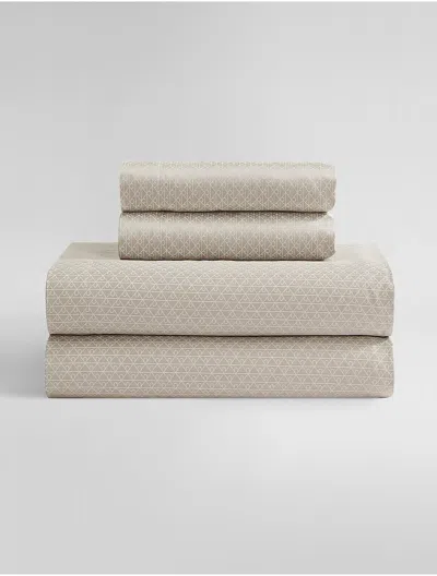 Calvin Klein Emblem Sheet Set In Brown