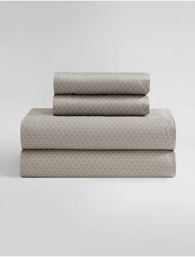 Calvin Klein Emblem Sheet Set In Brown