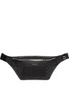 Calvin Klein Embossed Pattern Shoulder Bag In Black