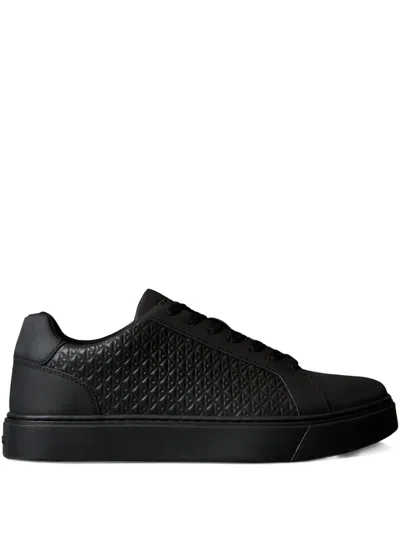 Calvin Klein Embossed Sneakers In Black
