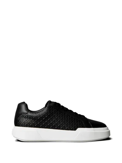 Calvin Klein Embossed Sneakers In Black