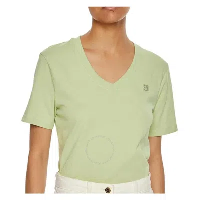 Calvin Klein Embro Badge Cotton T-shirt In Green