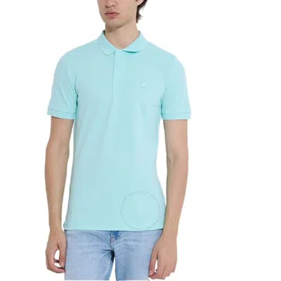 Calvin Klein Embro Badge Short Sleeve Polo Shirt In Blue